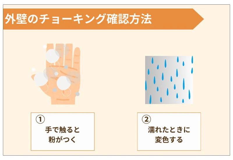 外壁のチョーキングの確認方法